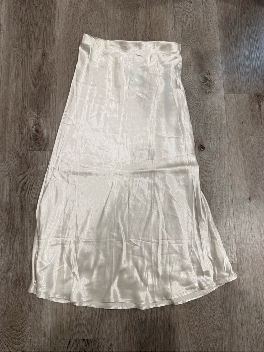 H&M Satin Ivory Maxi Slip Skirt